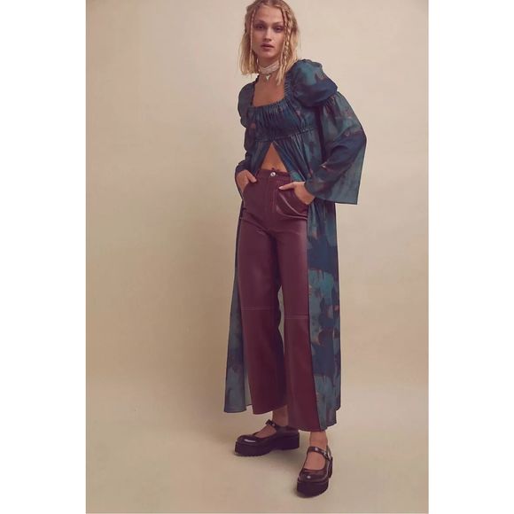 New Free People x Stone Cold Fox Jasmine Long Maxi Top Tunic Dress sz 0